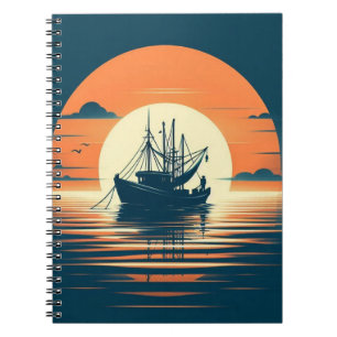 Vintage/Nautical shrimp/fishing  Notebook
