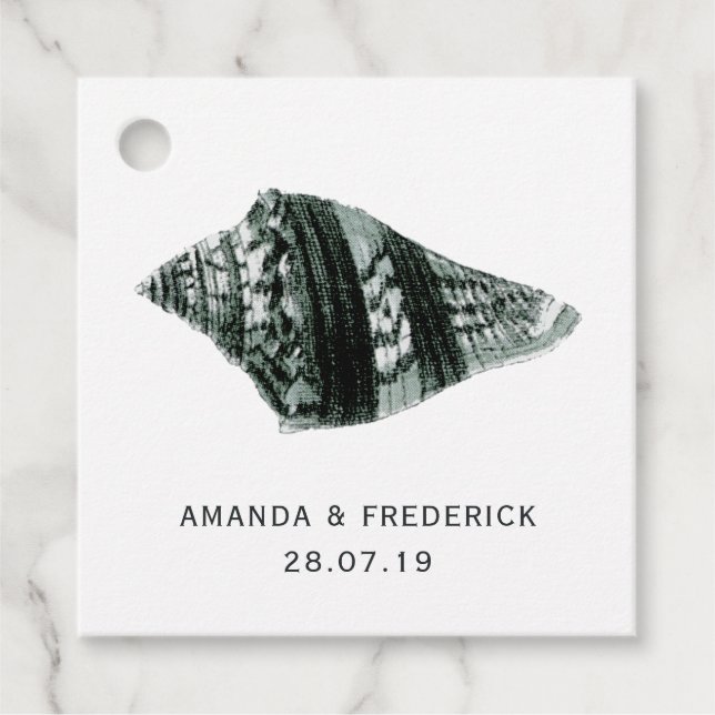 Vintage Nautical Wedding Favour Tags (Front)