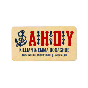 Vintage Nautical Wedding Labels