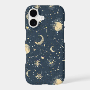 Vintage Navy Ivory Astrology Moon Constellation