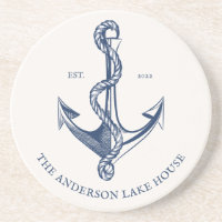 Vintage Navy Nautical Anchor Lake House Boat
