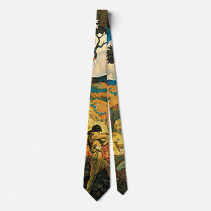 Vintage NC Wyeth Travel Poster, In Old Kentucky Tie