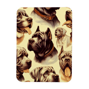Vintage Neapolitan Mastiff Illuistration Magnet
