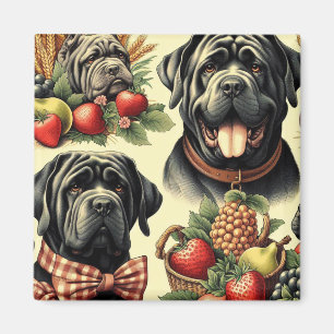 Vintage Neapolitan Mastiff Illustration Magnet