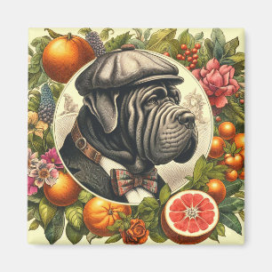 Vintage Neapolitan Mastiff Illustration Magnet