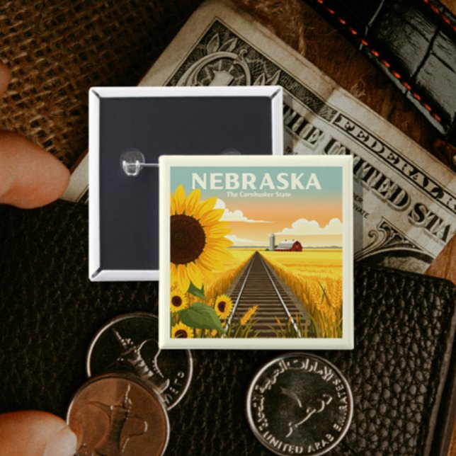 Vintage Nebraska 15 Cm Square Badge (Creator Uploaded)