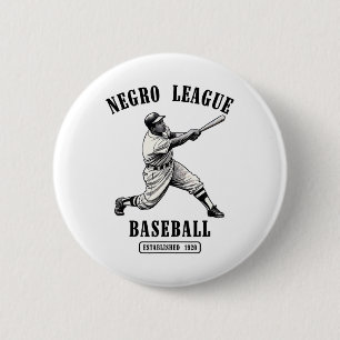 Vintage Negro League Bysebyll Black History Month  6 Cm Round Badge