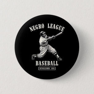 Vintage Negro League Bysebyll Black History Month  6 Cm Round Badge