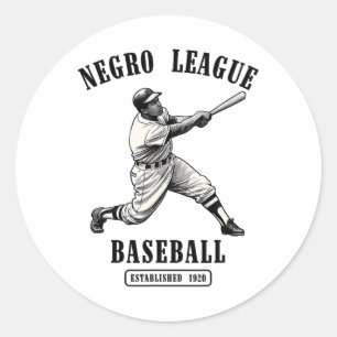 Vintage Negro League Bysebyll Black History Month Classic Round Sticker