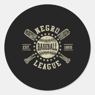 Vintage Negro League Bysebyll Black History Month Classic Round Sticker