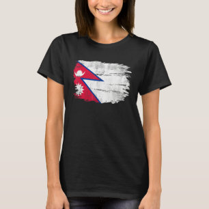 Vintage Nepal Flag For Nepalese T-Shirt