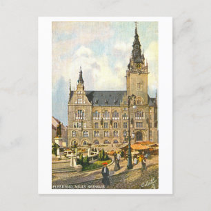 Vintage  Neues Rathaus/New City Hall in Elberfeld Postcard