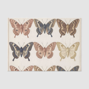 Vintage Neutral Butterfly Collection Scientific Tissue Paper