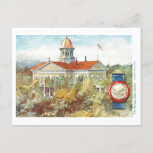 Vintage Nevada Capitol with Seal Postcard