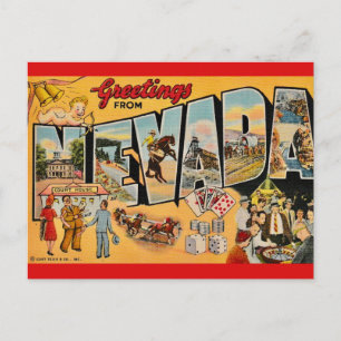 Vintage Nevada Greeting Postcard