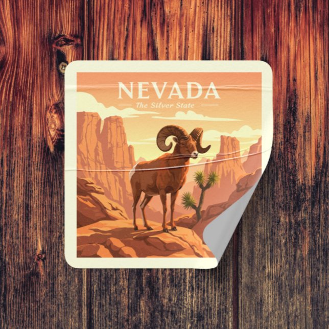 Vintage Nevada Square Sticker (Creator Uploaded)