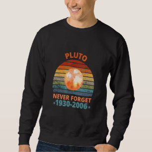Vintage Never Forget Pluto Nerdy Astronomy Space S Sweatshirt