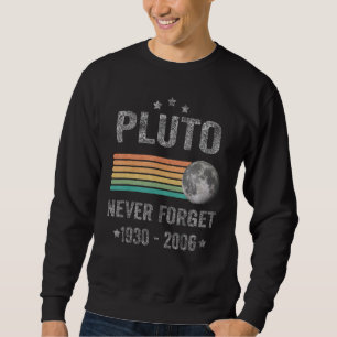 Vintage Never Forget Pluto Nerdy Astronomy Space S Sweatshirt