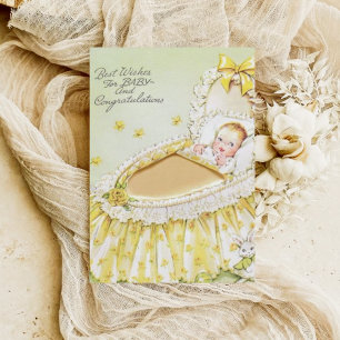 Vintage New Baby Congratulations Card