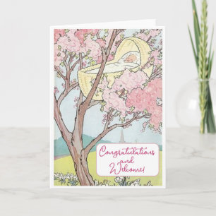 Vintage New Baby Congratulations Greeting Card