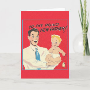 Vintage New Dad Greeting Card