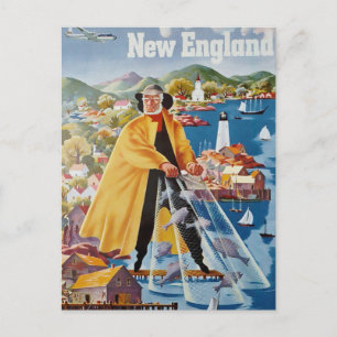 Vintage New England Travel Postcard