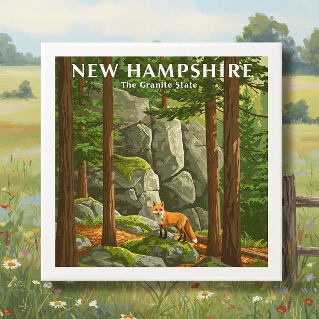 Vintage New Hampshire Ceramic Tile (Creator Uploaded)