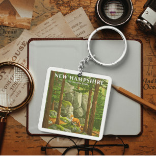 Vintage New Hampshire Key Ring