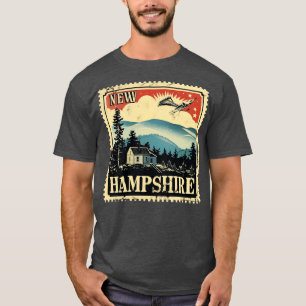 Vintage New Hampshire Travel Stamp Design T-Shirt