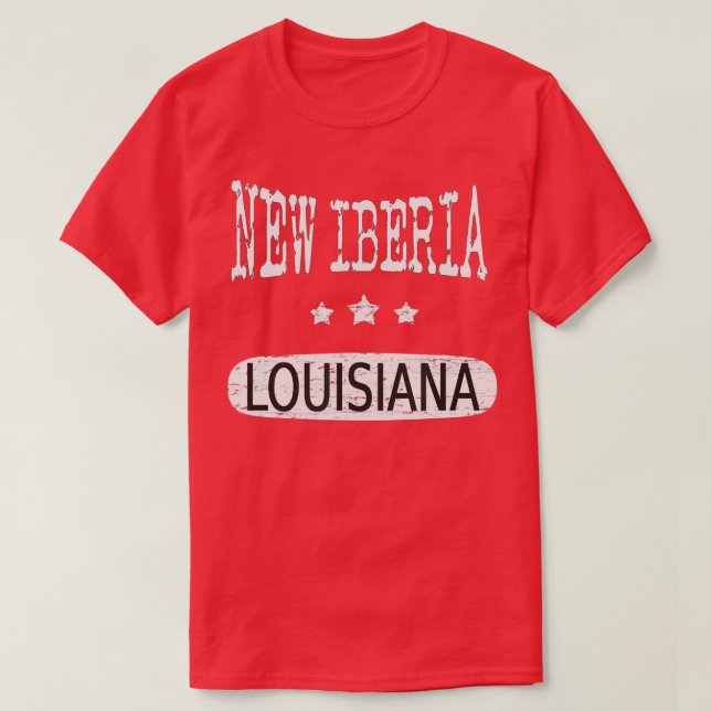 Vintage New Iberia Louisiana  T-Shirt (Design Front)