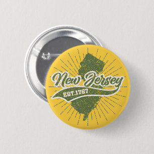 Vintage New Jersey 6 Cm Round Badge