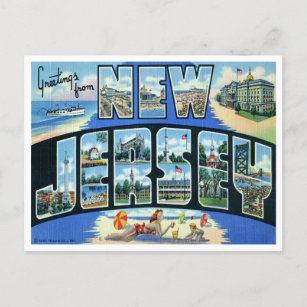 Vintage New Jersey Announcement Postcard
