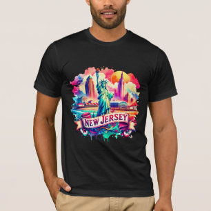 Vintage New Jersey Map T-Shirts – Retro us state