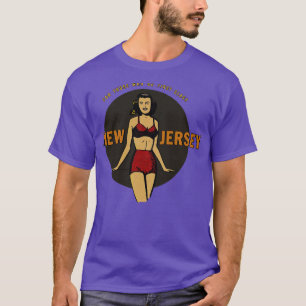 Vintage New Jersey Travel Bikini Lady T-Shirt