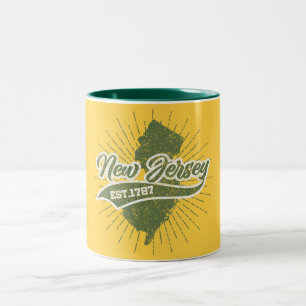 Vintage New Jersey Two-Tone Coffee Mug