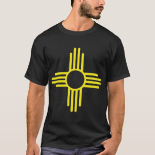 Vintage New Mexico Flag Zia Sun Retro Distressed T-Shirt
