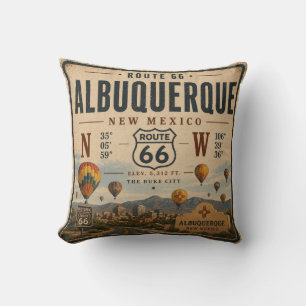 Vintage New Mexico Highway Decor Cushion