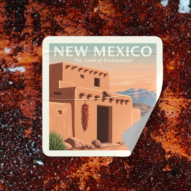 Vintage New Mexico Square Sticker (Creator Uploaded)