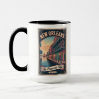 Vintage New Orleans Louisiana Retro Travel Poster