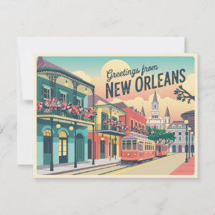 Vintage New Orleans Postcard Greetings from
