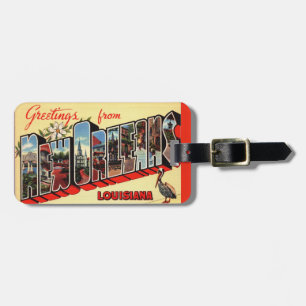 Vintage New Orleans Postcard Luggage Tag