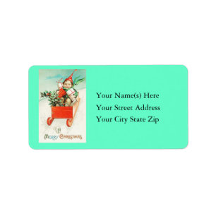 Vintage New Sled Address Label