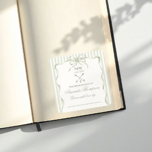 Vintage New to the Club Golf Baby Shower Bookplate Square Sticker