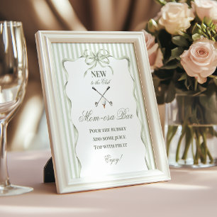 Vintage New to the Club Golf Baby Shower Mimosa Poster