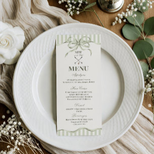 Vintage New to the Club Neutral Golf Baby Shower Menu
