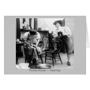 Vintage New Woman Card