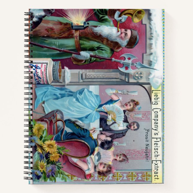 Vintage New Year Celebration: Liebig Advertising Notebook (Front)
