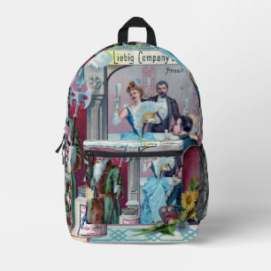 Vintage New Year Celebration: Liebig Advertising Printed Backpack
