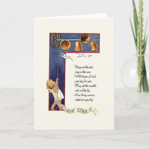 Vintage New Year Greeting Card