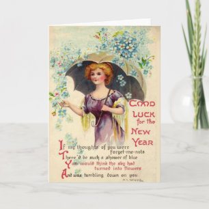 Vintage New Year Holiday Card